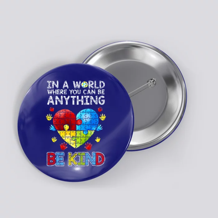 Autistic Support Puzzle Be Kind Autism Awareness Gift Button