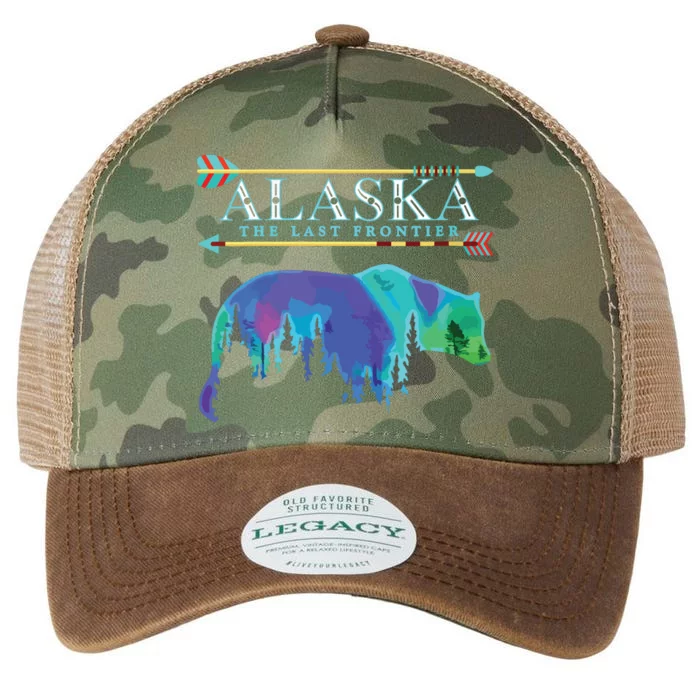 Alaska State Pride Alaska Northern Lights Alaskan Bear Legacy Tie Dye Trucker Hat