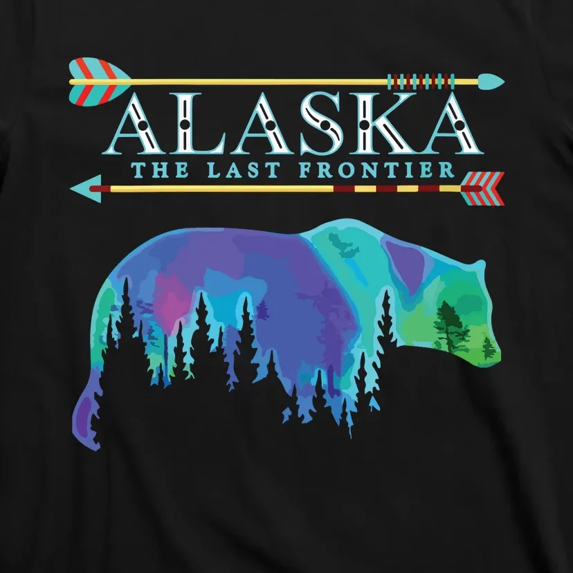 Alaska State Pride Alaska Northern Lights Alaskan Bear T-Shirt