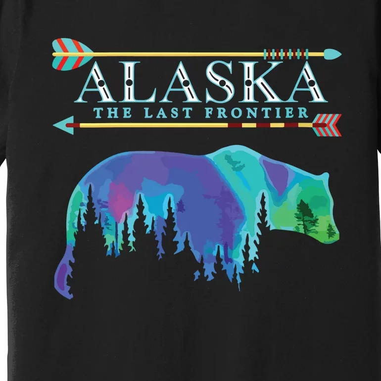 Alaska State Pride Alaska Northern Lights Alaskan Bear Premium T-Shirt