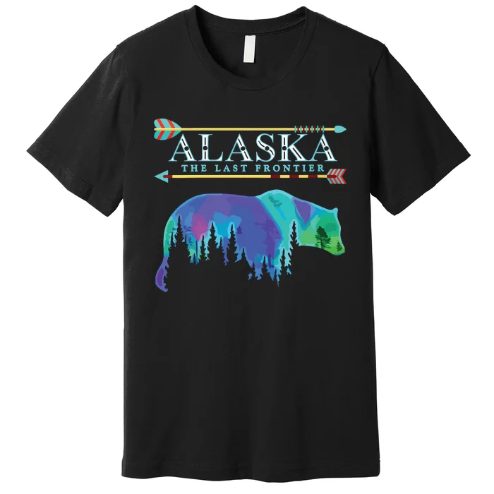 Alaska State Pride Alaska Northern Lights Alaskan Bear Premium T-Shirt