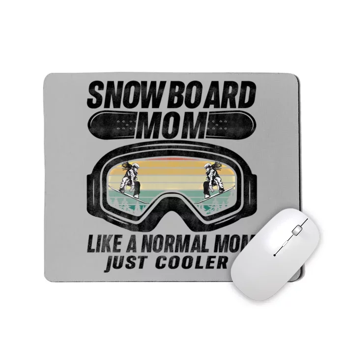 Apres Ski Party Clothes Mountain Snowboarder Snowboard Mom Funny Gift Mousepad