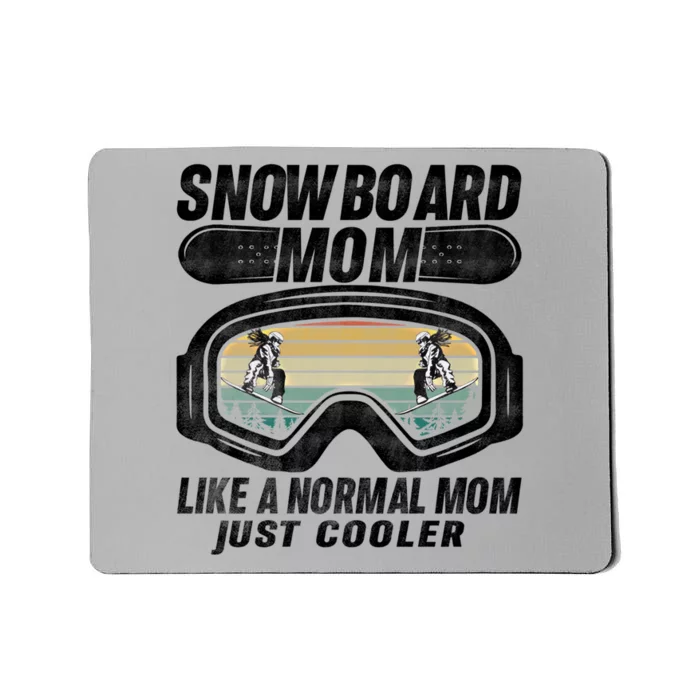 Apres Ski Party Clothes Mountain Snowboarder Snowboard Mom Funny Gift Mousepad