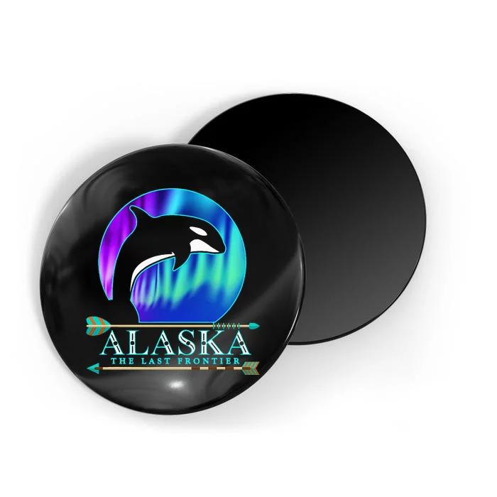 Alaska State Pride Alaska Northern Lights Alaskan Orca Whale Magnet