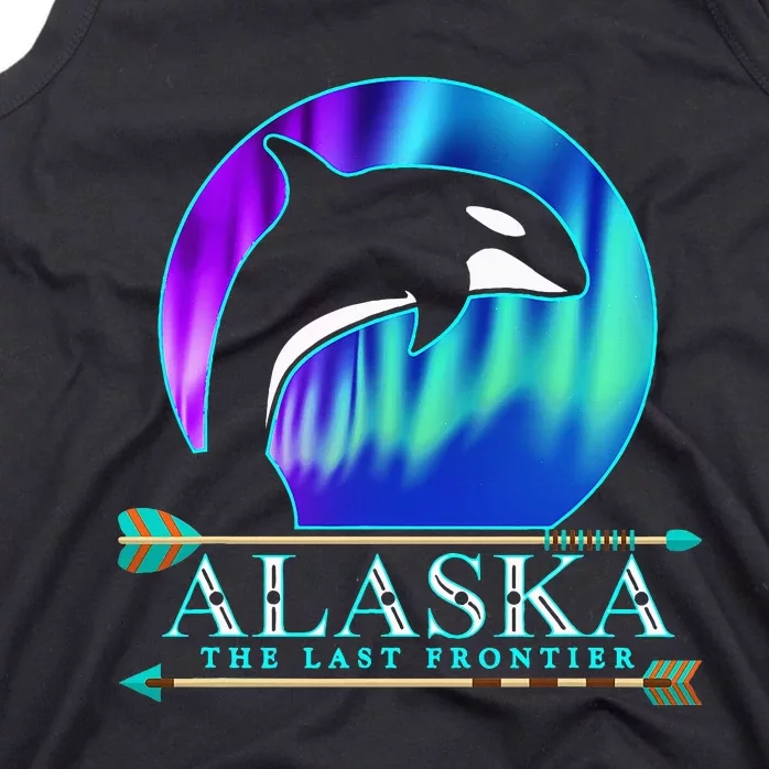 Alaska State Pride Alaska Northern Lights Alaskan Orca Whale Tank Top