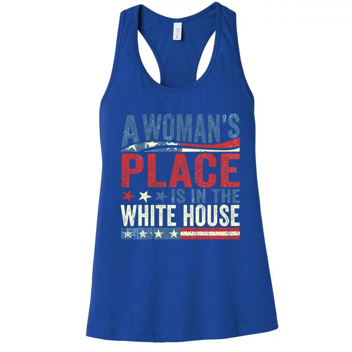 A S Place Is In White House Kamala Harris 2024 Cool Gift Women's Racerback Tank