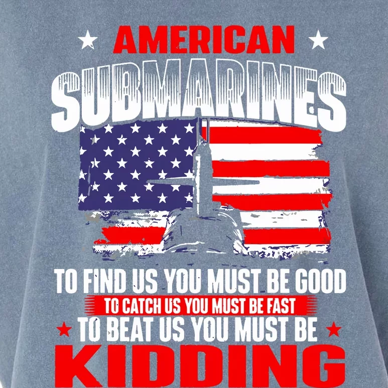 American Submarines Patriotic Navy US Veteran Submariner Garment-Dyed Women's Muscle Tee