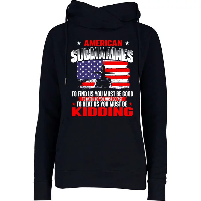 American Submarines Patriotic Navy US Veteran Submariner Womens Funnel Neck Pullover Hood