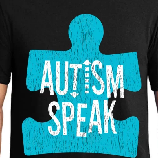 Autism Speak Puzzle Piece Support Autistic Awareness Gift Pajama Set