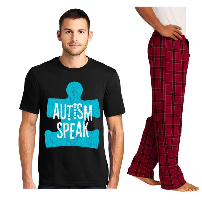 Autism Speak Puzzle Piece Support Autistic Awareness Gift Pajama Set