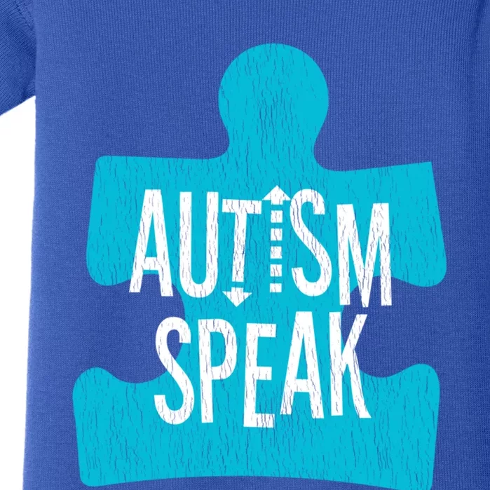 Autism Speak Puzzle Piece Support Autistic Awareness Gift Baby Bodysuit