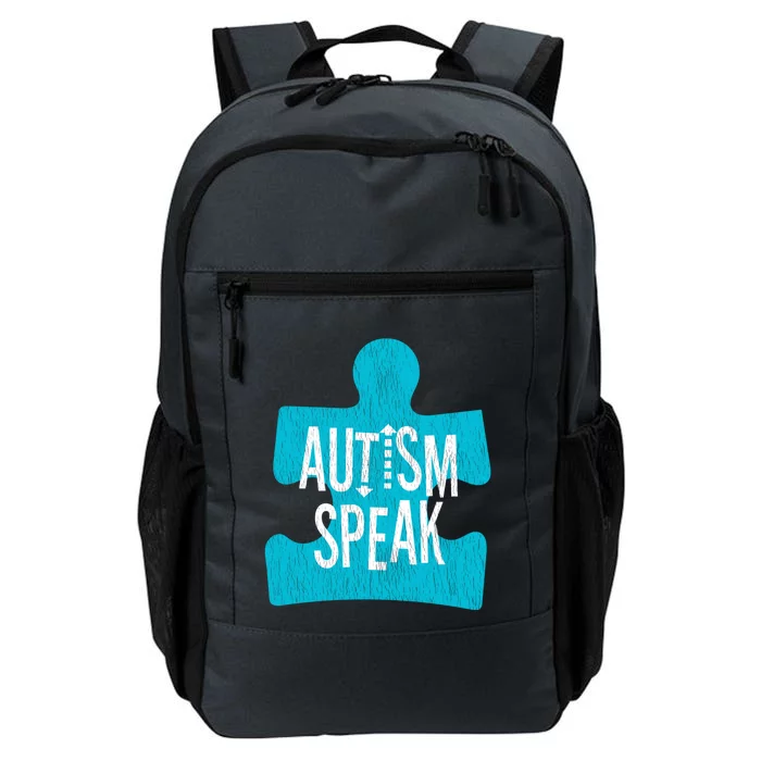 Autism Speak Puzzle Piece Support Autistic Awareness Gift Daily Commute Backpack