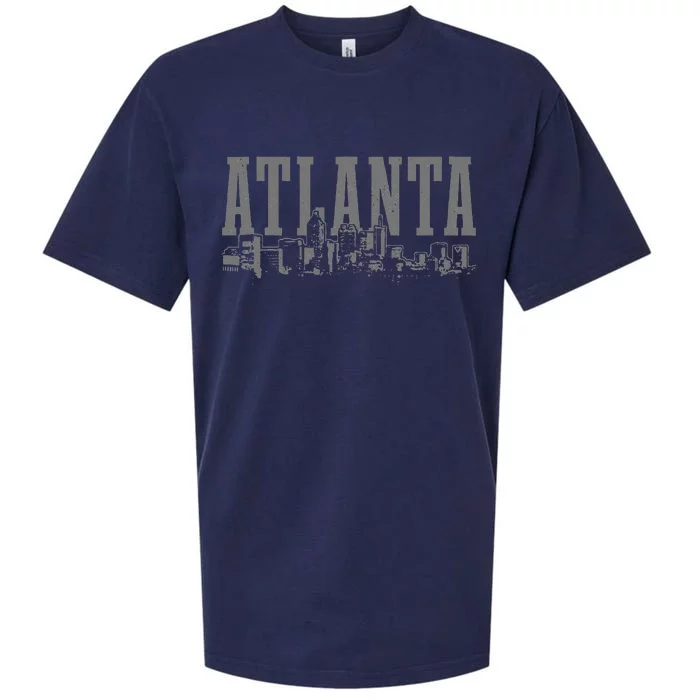 Atlanta Skyline Pride Georgia Vintage Atlanta Sueded Cloud Jersey T-Shirt