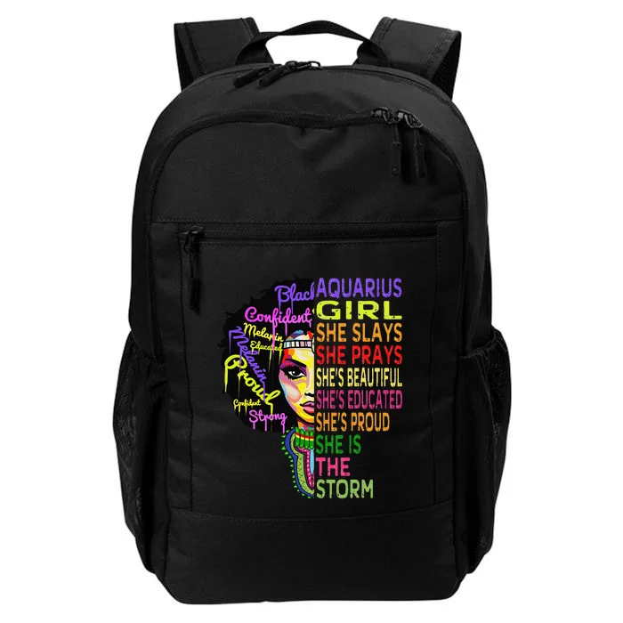 Aquarius She Prays She Slays January February Birthday Daily Commute Backpack