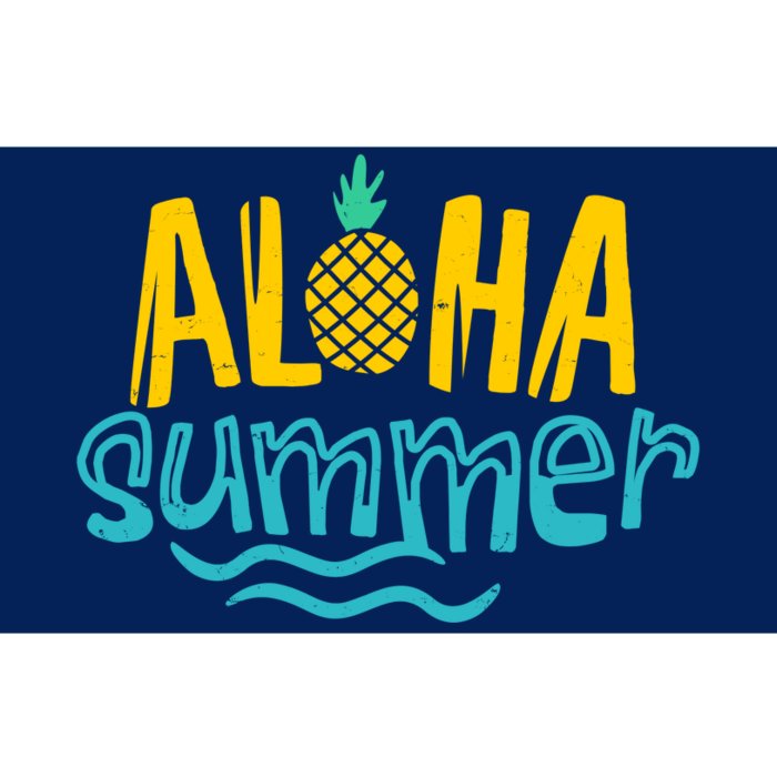 Aloha Summer Pineapple Tropical Bumper Sticker