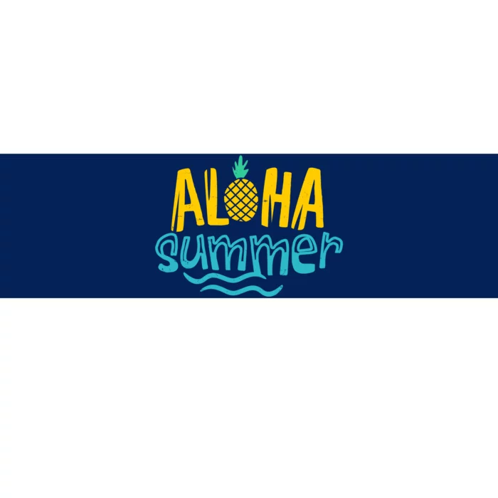 Aloha Summer Pineapple Tropical Bumper Sticker