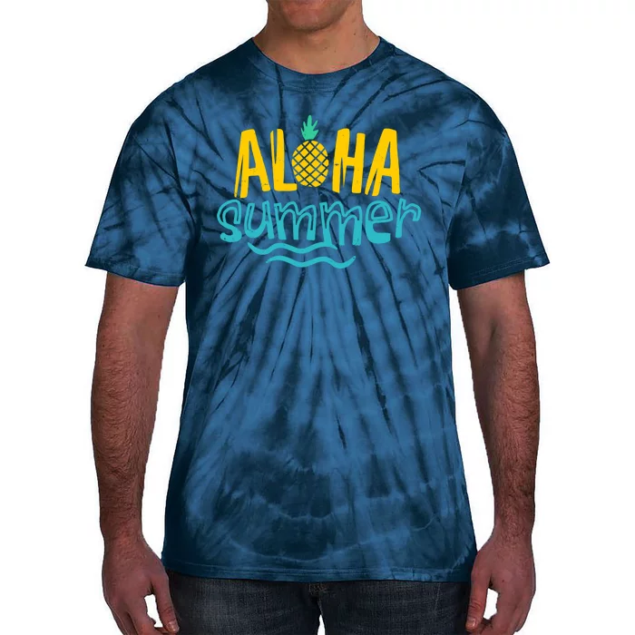 Aloha Summer Pineapple Tropical Tie-Dye T-Shirt