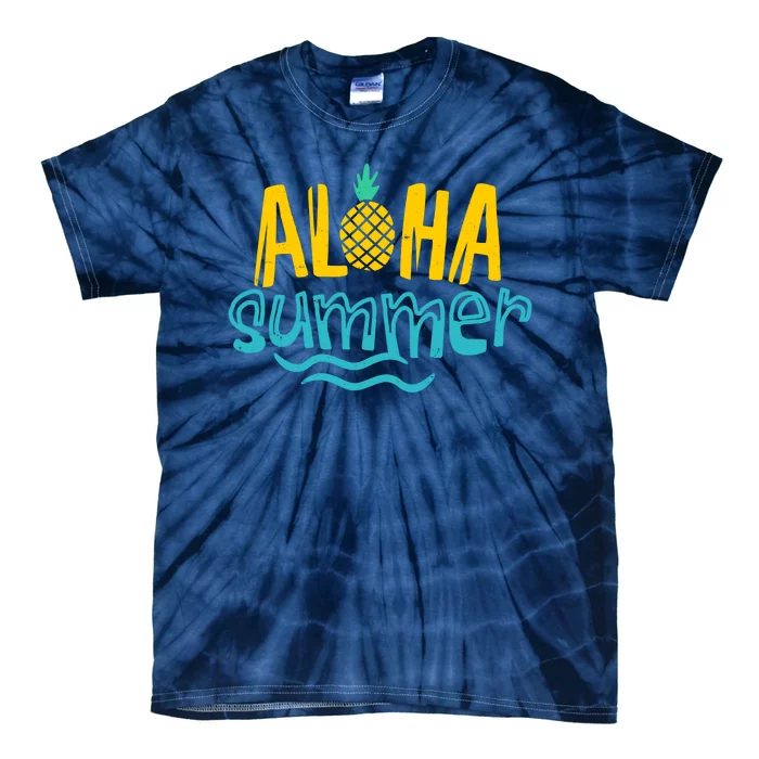 Aloha Summer Pineapple Tropical Tie-Dye T-Shirt