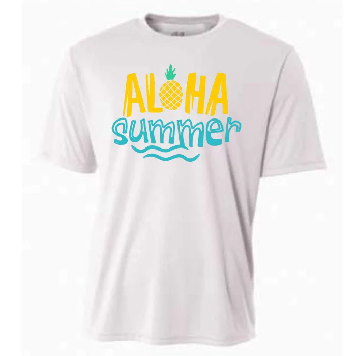 Aloha Summer Pineapple Tropical Cooling Performance Crew T-Shirt