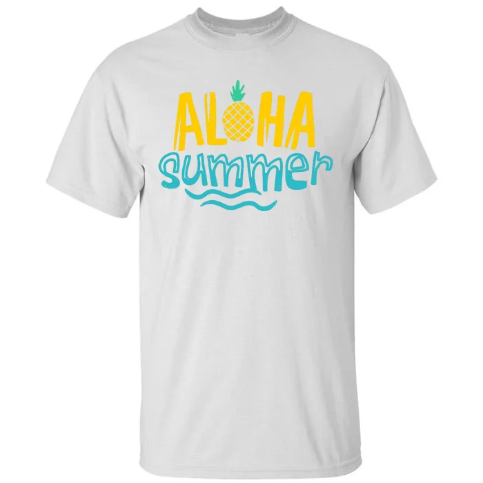 Aloha Summer Pineapple Tropical Tall T-Shirt