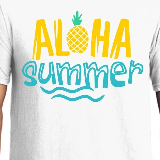 Aloha Summer Pineapple Tropical Pajama Set