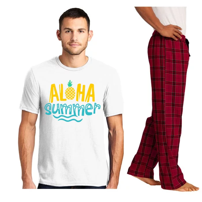 Aloha Summer Pineapple Tropical Pajama Set