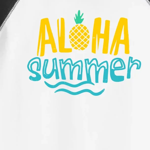 Aloha Summer Pineapple Tropical Toddler Fine Jersey T-Shirt