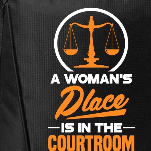 A 'S Place Is In The Courtroom Funny Lawyer Attorney Gift City Backpack