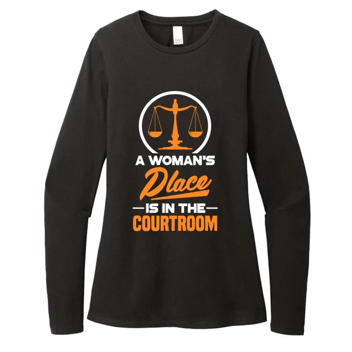 A 'S Place Is In The Courtroom Funny Lawyer Attorney Gift Womens CVC Long Sleeve Shirt