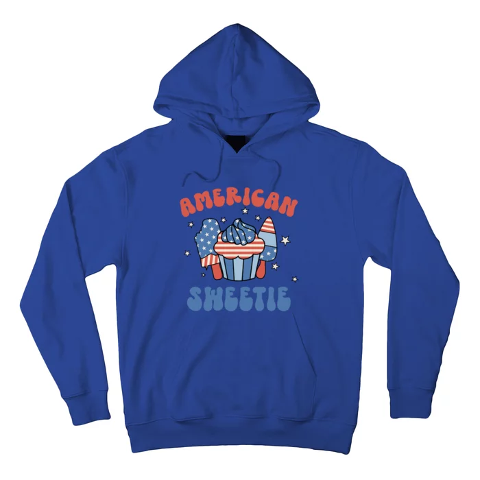 American Sweetie Popsicle 4th Of July Retro Groovy Summer Great Gift Hoodie