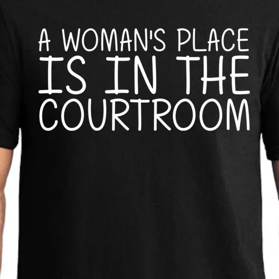 A 'S Place Is In The Courtroom Funny Lawyer Gift Idea Cool Gift Pajama Set