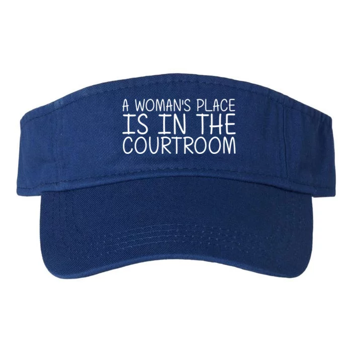 A 'S Place Is In The Courtroom Funny Lawyer Gift Idea Cool Gift Valucap Bio-Washed Visor