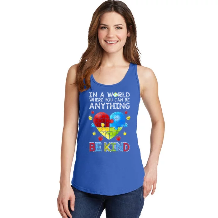 Autistic Support Puzzle Be Kind Autism Awareness Meaningful Gift Ladies Essential Tank