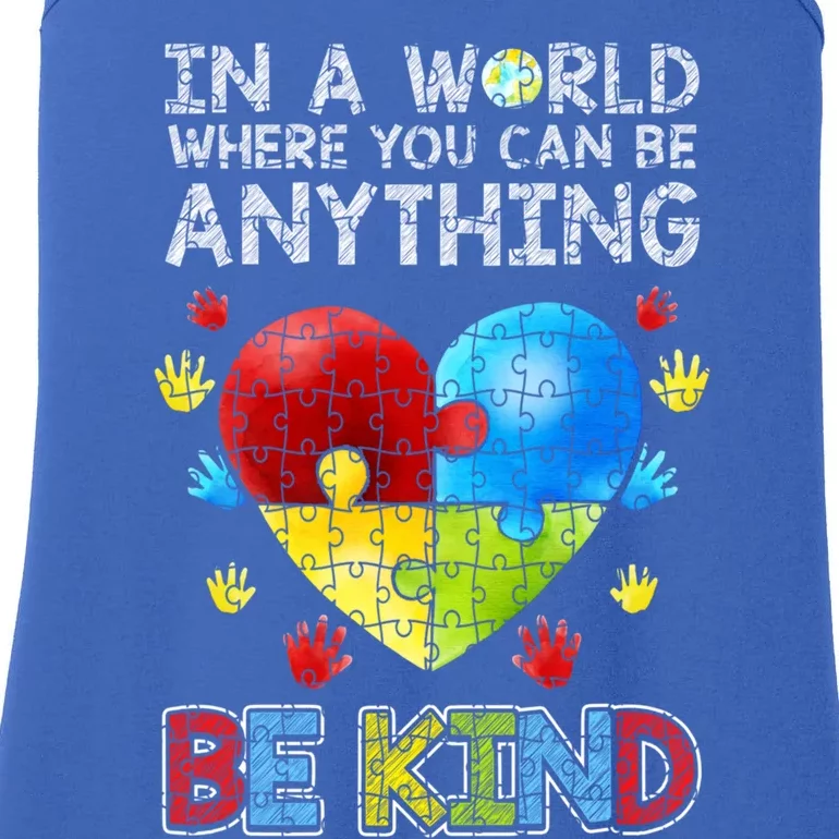 Autistic Support Puzzle Be Kind Autism Awareness Meaningful Gift Ladies Essential Tank