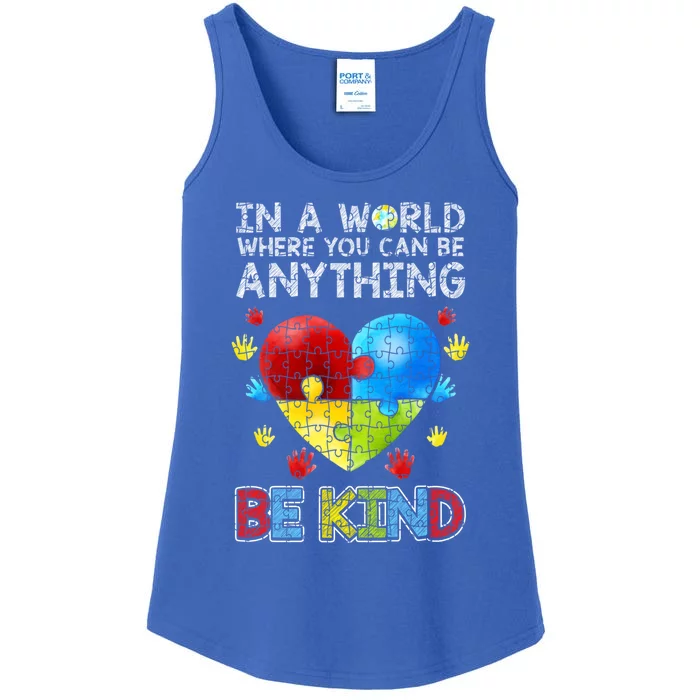 Autistic Support Puzzle Be Kind Autism Awareness Meaningful Gift Ladies Essential Tank