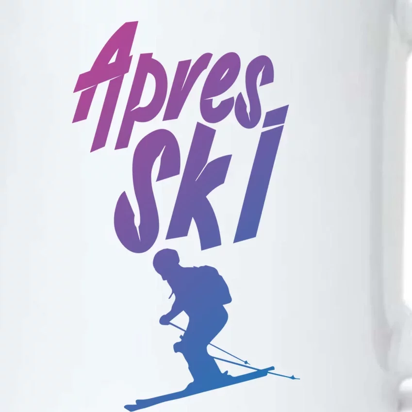 Apres Ski Party Squad Crew Skiing Beer Skier Holiday Gift Black Color Changing Mug