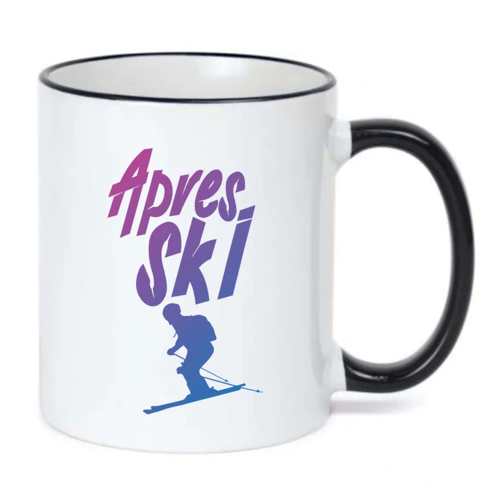 Apres Ski Party Squad Crew Skiing Beer Skier Holiday Gift Black Color Changing Mug