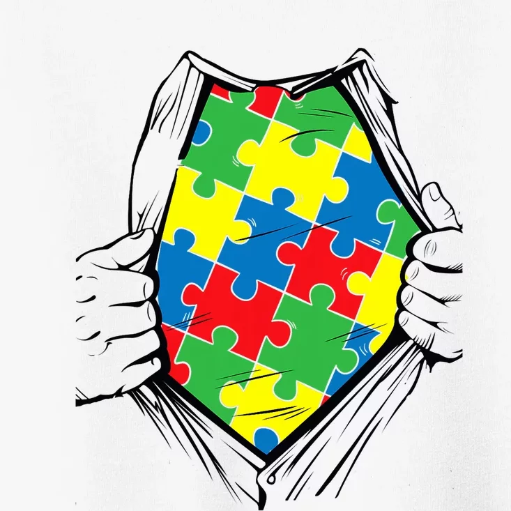 Autism Superhero Puzzle Piece Toddler T-Shirt