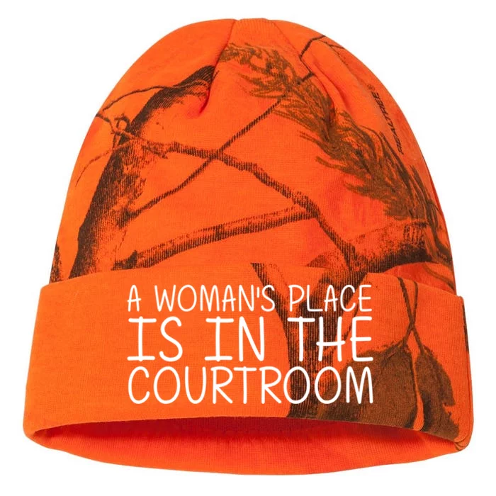 A 'S Place Is In The Courtroom Funny Lawyer Gift Idea Gift Kati - 12in Camo Beanie