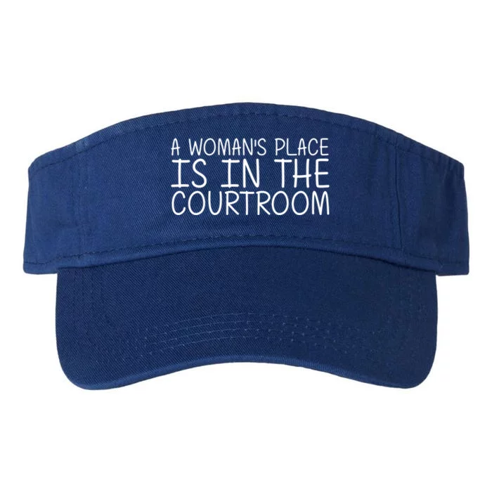 A 'S Place Is In The Courtroom Funny Lawyer Gift Idea Gift Valucap Bio-Washed Visor