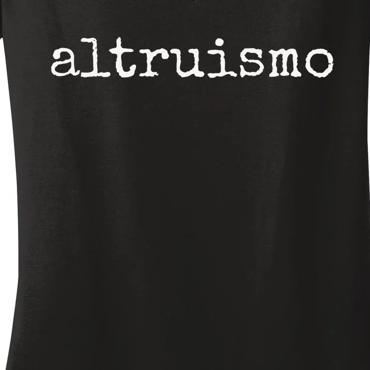 Altruismo Social Psychology Lover Spanish Altruism Women's V-Neck T-Shirt