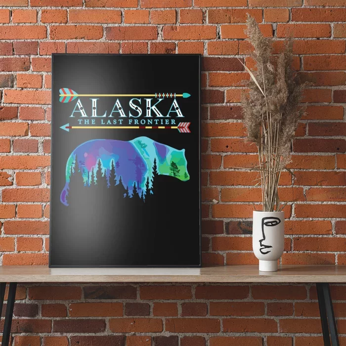 Alaska State Pride Alaska Northern Lights Alaskan Bear Poster