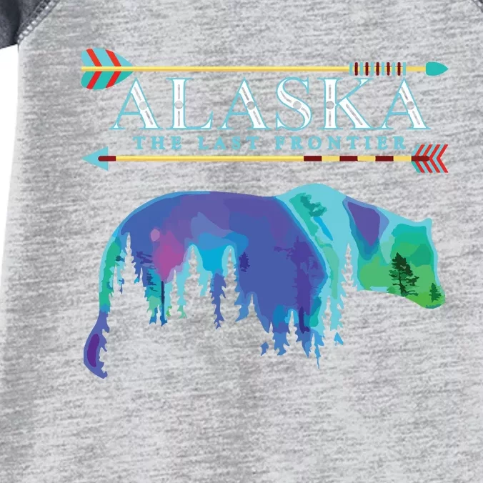 Alaska State Pride Alaska Northern Lights Alaskan Bear Infant Baby Jersey Bodysuit