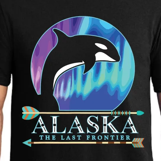 Alaska State Pride Alaska Northern Lights Alaskan Orca Whale Pajama Set