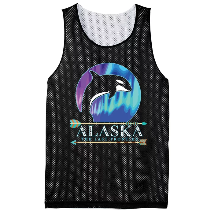 Alaska State Pride Alaska Northern Lights Alaskan Orca Whale Mesh Reversible Basketball Jersey Tank