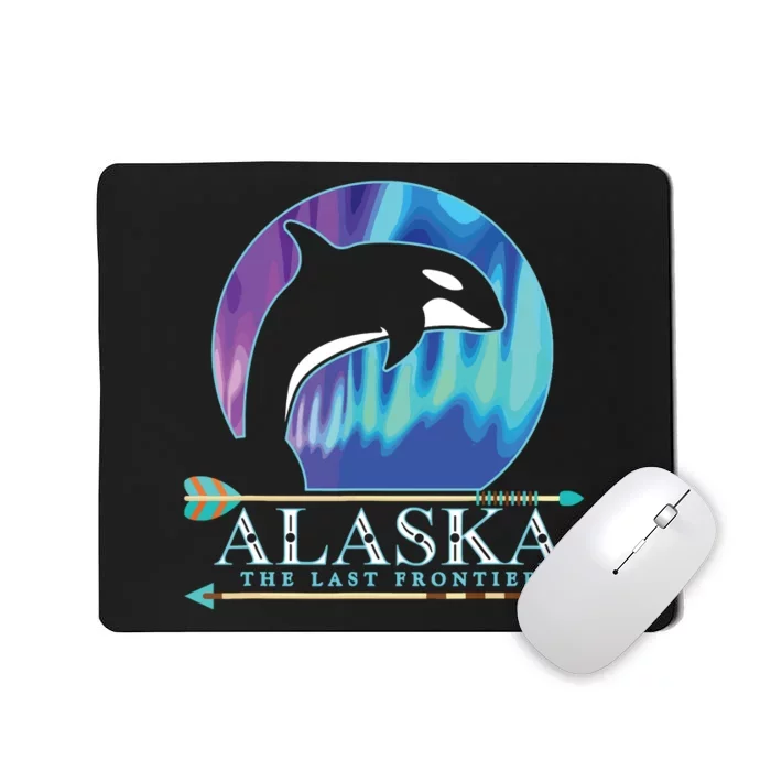 Alaska State Pride Alaska Northern Lights Alaskan Orca Whale Mousepad