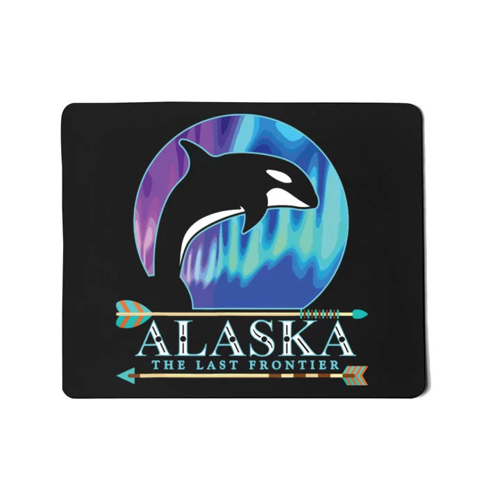 Alaska State Pride Alaska Northern Lights Alaskan Orca Whale Mousepad