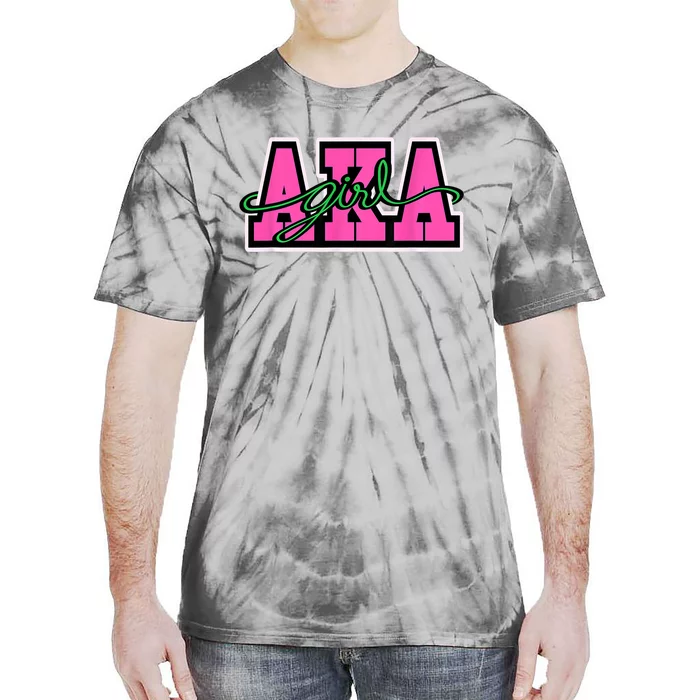 AKA Sorority Pretty Girl Greek Letters Tie-Dye T-Shirt