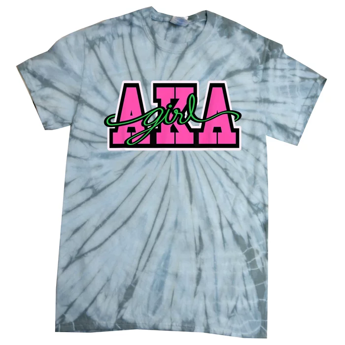 AKA Sorority Pretty Girl Greek Letters Tie-Dye T-Shirt