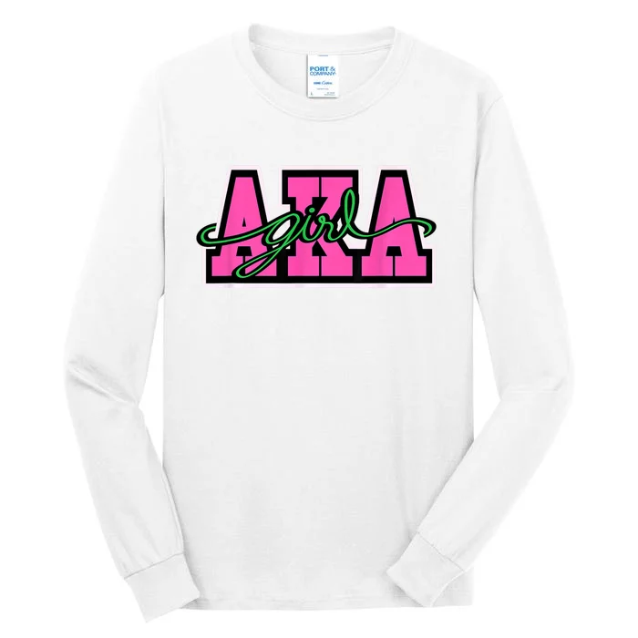 AKA Sorority Pretty Girl Greek Letters Tall Long Sleeve T-Shirt